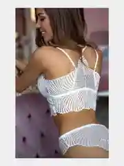 Белый комплект женского белья
