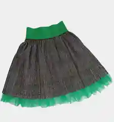 Юбка плиссе детская серебристая