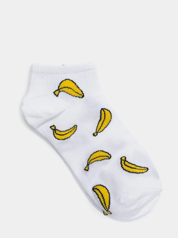 Носки с принтом "Banana", высокие, унисекс