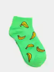 Салатовый носки с принтом "Banana", высокие, унисекс