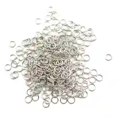 Серебряный кольца соединительные разъемные, 10 штук