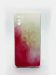 Желтый чехол силиконовый с акварельным принтом и защитой камеры для Poco M3 (покофон)