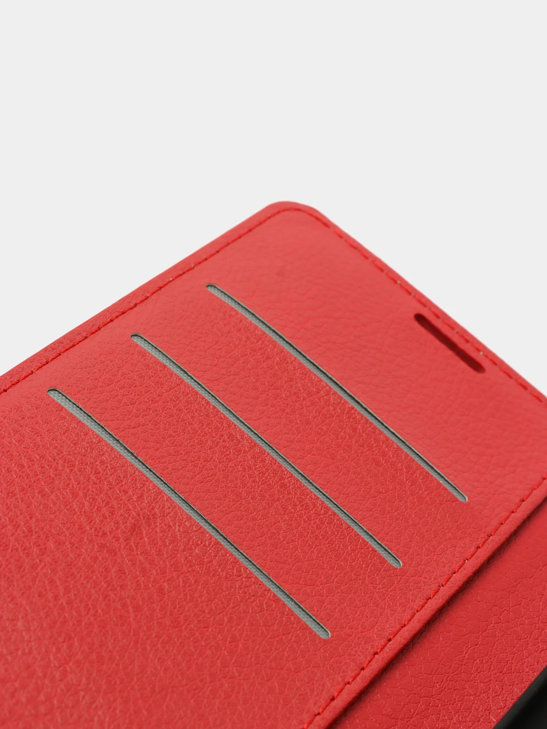 Красный чехол-книжка на Xiaomi Redmi 9 с магнитной застежкой