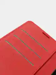 Красный чехол-книжка на Xiaomi Redmi 9 с магнитной застежкой