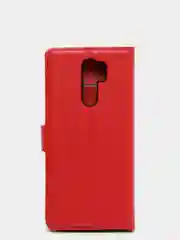Красный чехол-книжка на Xiaomi Redmi 9 с магнитной застежкой