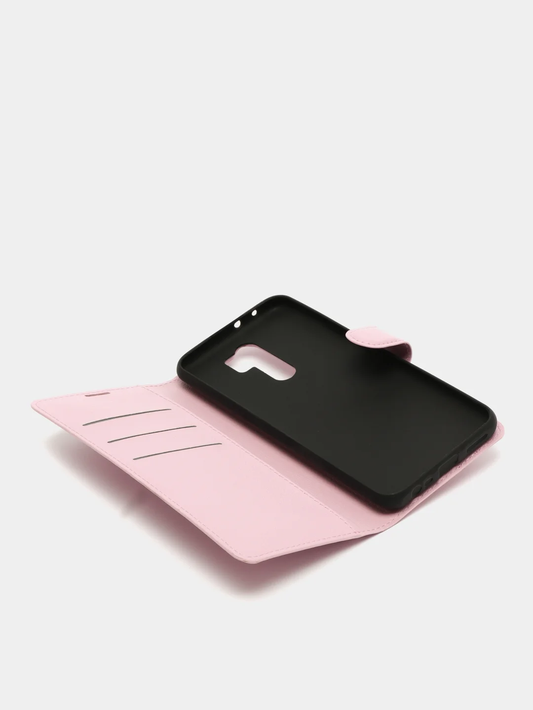 Розовый чехол-книжка на Xiaomi Redmi 9 с магнитной застежкой