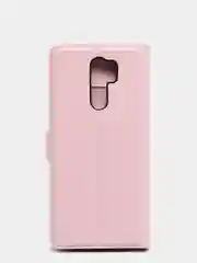 Розовый чехол-книжка на Xiaomi Redmi 9 с магнитной застежкой