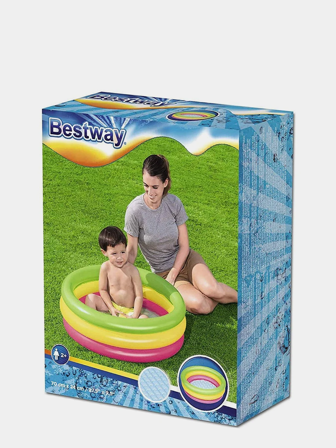 Бассейн надувной Bestway "Радуга", от 2 лет, 70 х 24 см