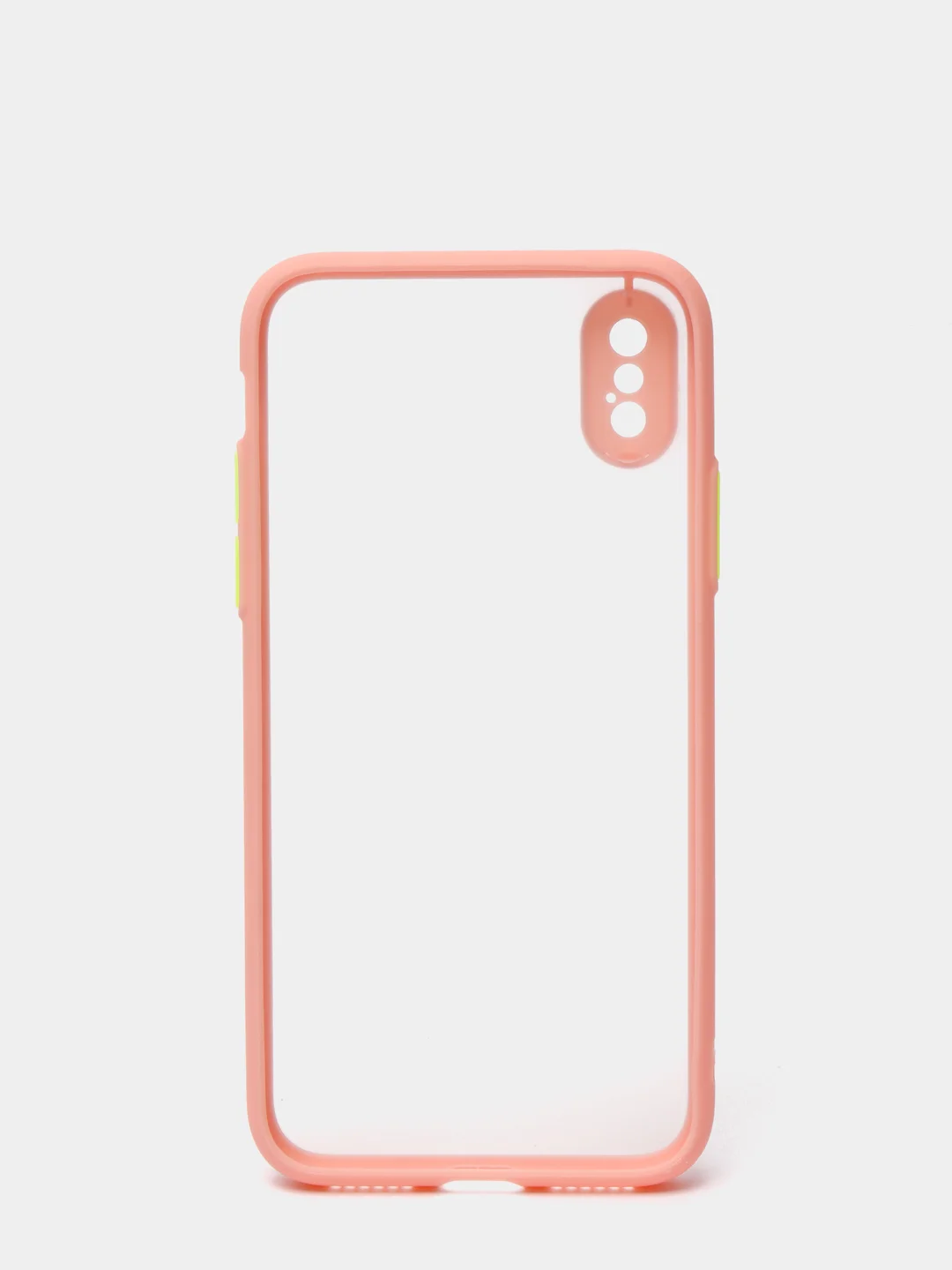 Розовый силиконовый противоударный чехол для Iphone X/XS