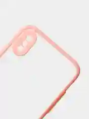 Розовый силиконовый противоударный чехол для Iphone X/XS