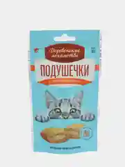 Лакомство для кошек Деревенские лакомства "Подушечки", с пюре из креветок, 30 г
