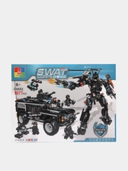 Конструктор "Полиция SWAT", машина-робот 2в1
