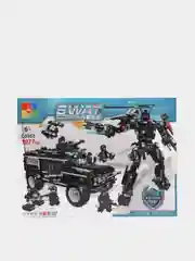 Хром конструктор "Полиция SWAT", машина-робот 2в1