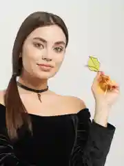 Желтый очки имиджевые MIRSEE в форме губ/солнцезащитные/унисекс/цветные