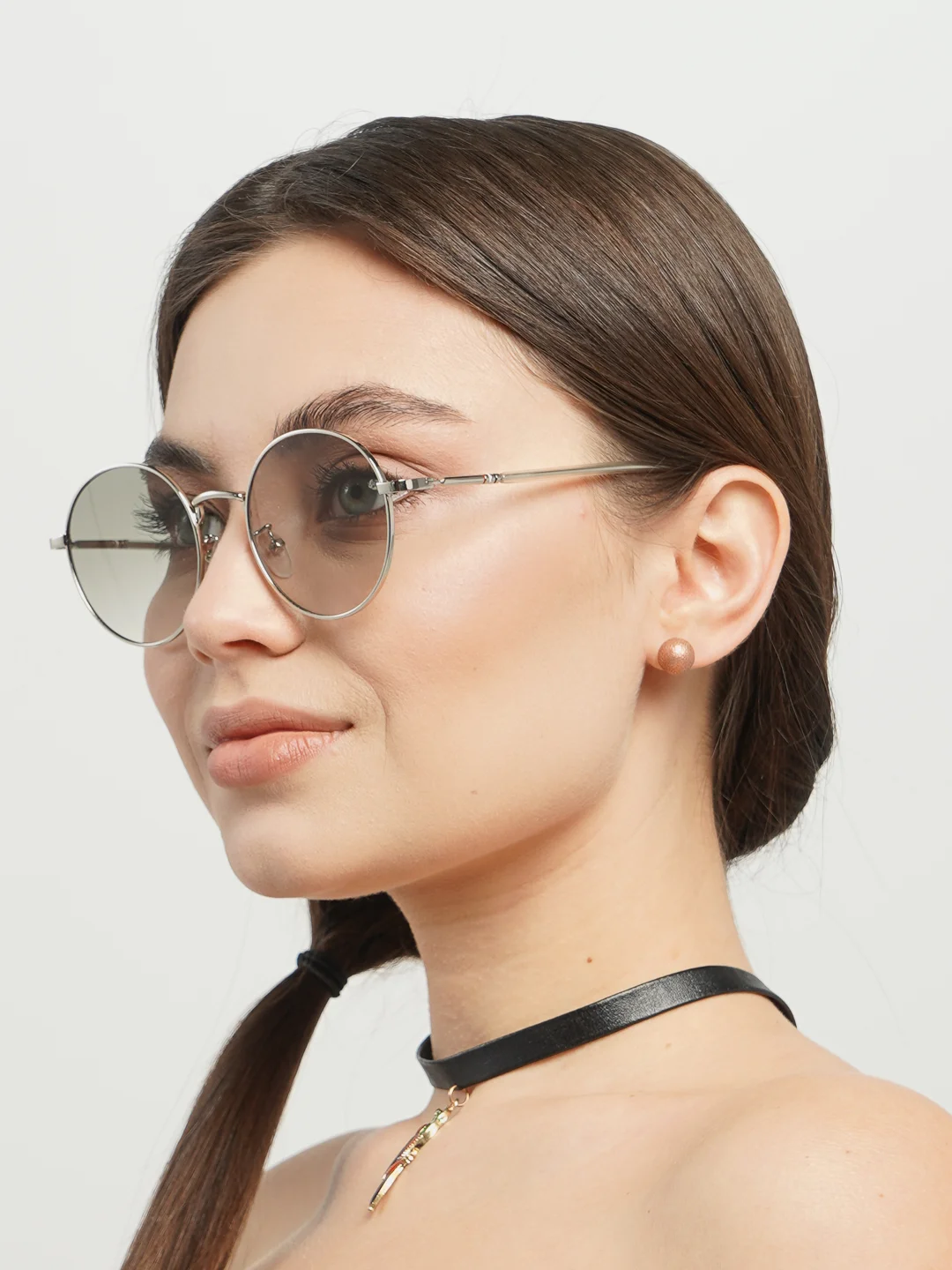 Зеленый женские солнцезащитные круглые очки MIRSEE с UF-защитой (4 цвета)
