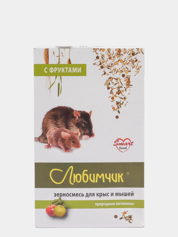 Корм для крыс и мышей Любимчик Фрукты - природные витамины, рациональное питание, 400 гр