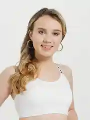 Белый спортивный топ женский