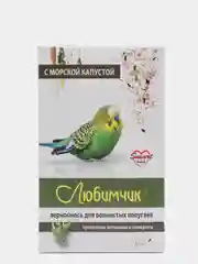Корм для волнистых попугаев "Любимчик", с морской капустой, умное питание, 500 г