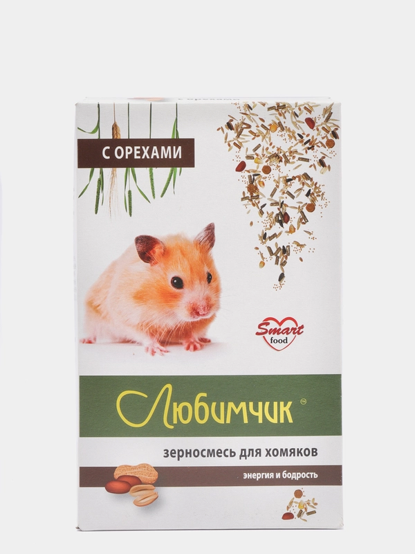 Корм для хомяков Любимчик с орехами - энергия и бодрость, рациональное питание, 400 гр