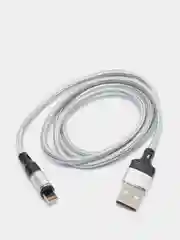 Серый usb-кабель магнитный Twitch 2.1 A, type-c, lightning