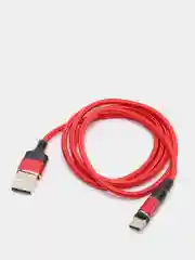 Красный usb-кабель магнитный Twitch 2.1 A, type-c, lightning