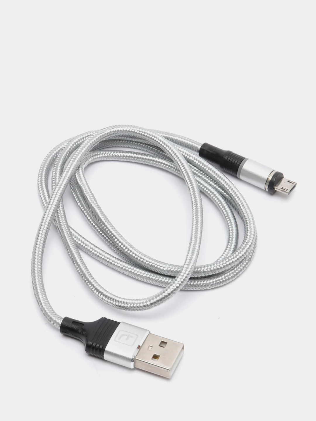 Серый usb-кабель магнитный Twitch 2.1 A, type-c, lightning