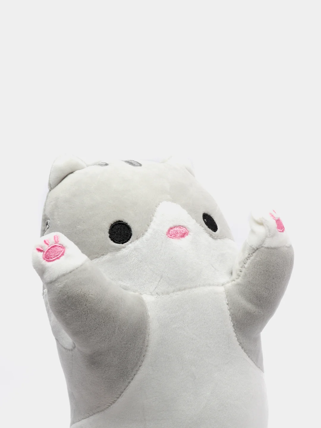 Серый мягкая игрушка Кот-батон,кот сосиска 50 см