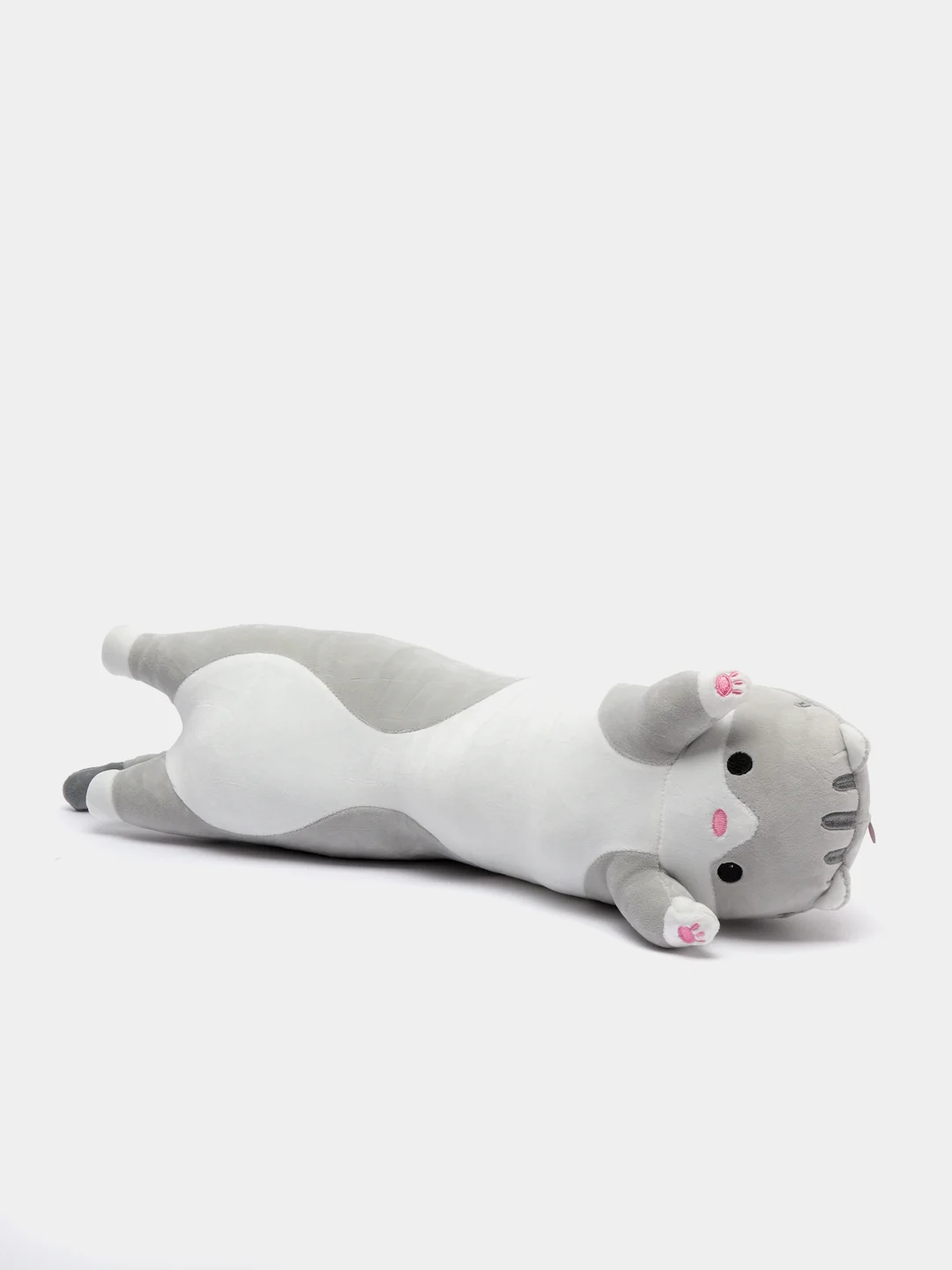 Серый мягкая игрушка Кот-батон,кот сосиска 50 см