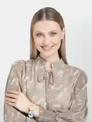Браслет с цветами / Браслет плетеный / Браслет кожаный 17 (+5) см