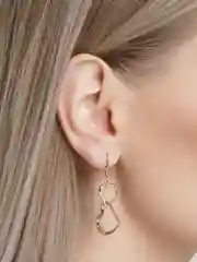 Золотой серьги женские "Сердце"