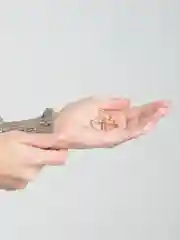 Золотой серьги женские "Сердце"