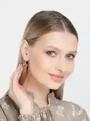 Золотой серьги женские "Сердце"