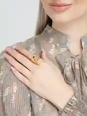Кольцо женское / Кольцо широкое с кристаллами Сваровски