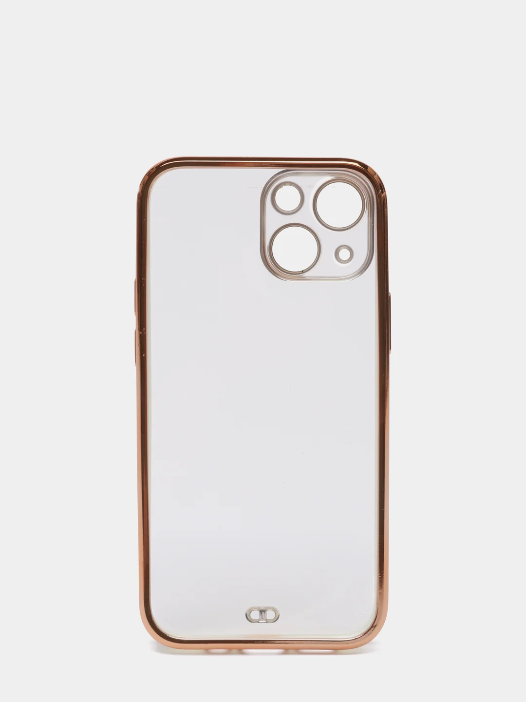 Белый чехол Накладка силиконовая с металическим ободком iPhone 13mini /13 /13pro /13proMax