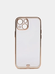 Чехол Накладка силиконовая с металическим ободком iPhone 13mini /13 /13pro /13proMax