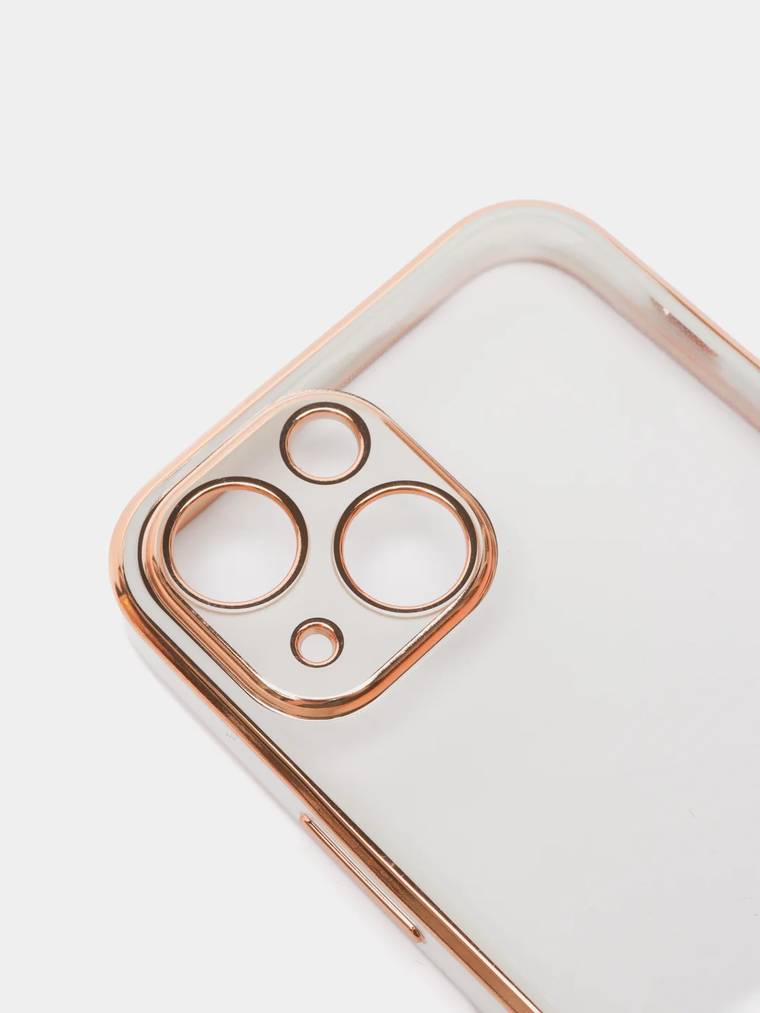 Белый чехол Накладка силиконовая с металическим ободком iPhone 13mini /13 /13pro /13proMax