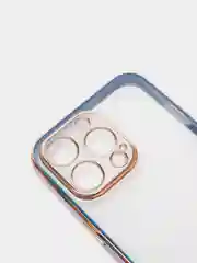 Синий чехол Накладка силиконовая с металическим ободком iPhone 13mini /13 /13pro /13proMax