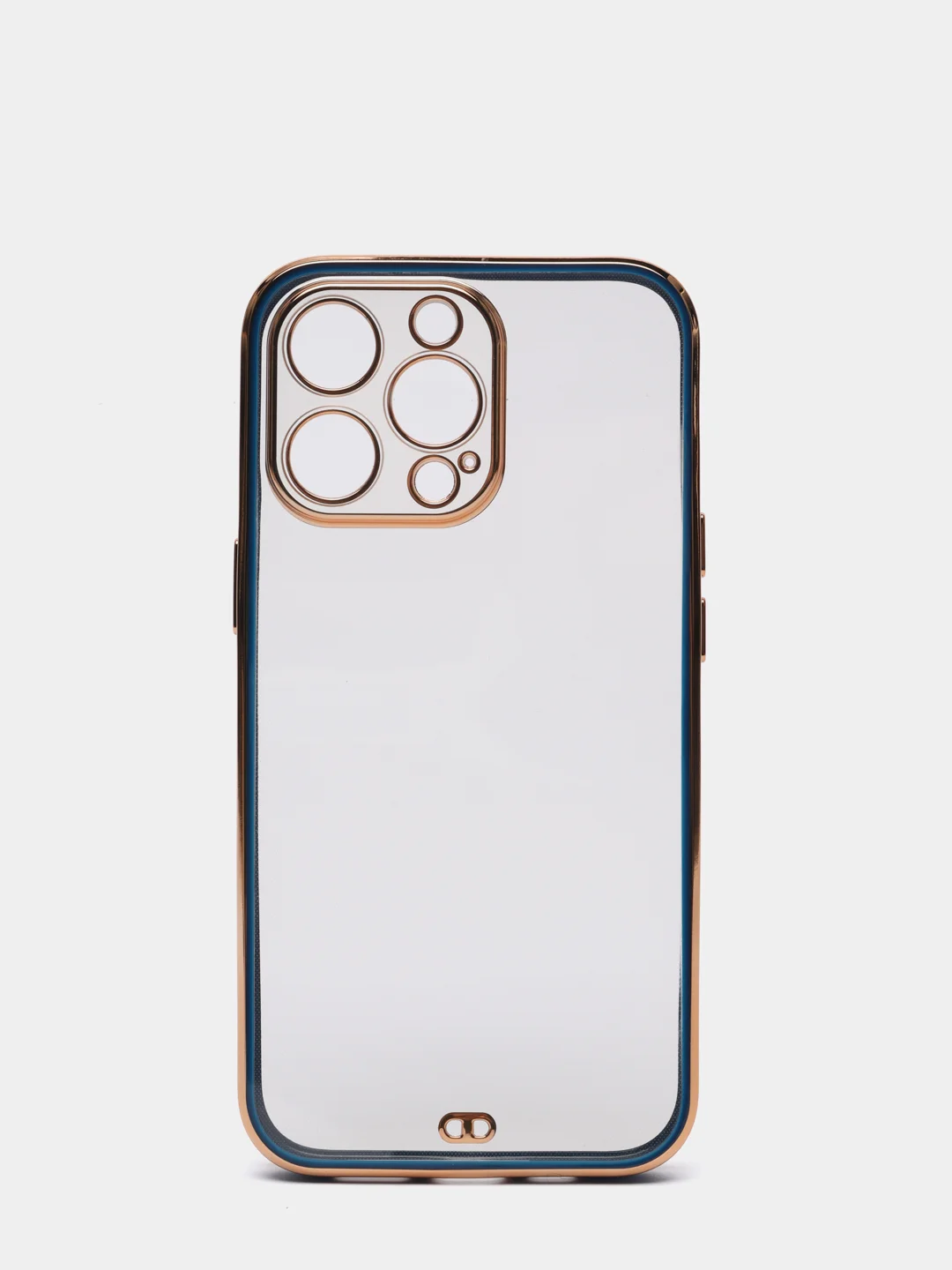 Синий чехол Накладка силиконовая с металическим ободком iPhone 13mini /13 /13pro /13proMax