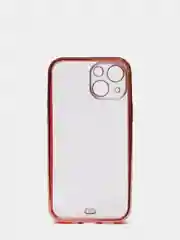 Красный чехол Накладка силиконовая с металическим ободком iPhone 13mini /13 /13pro /13proMax