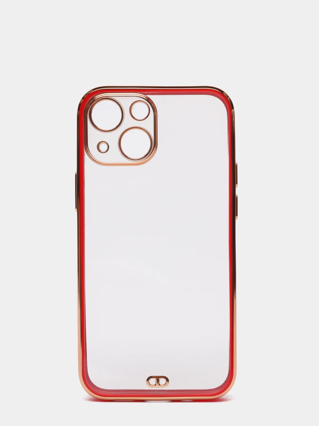 Красный чехол Накладка силиконовая с металическим ободком iPhone 13mini /13 /13pro /13proMax