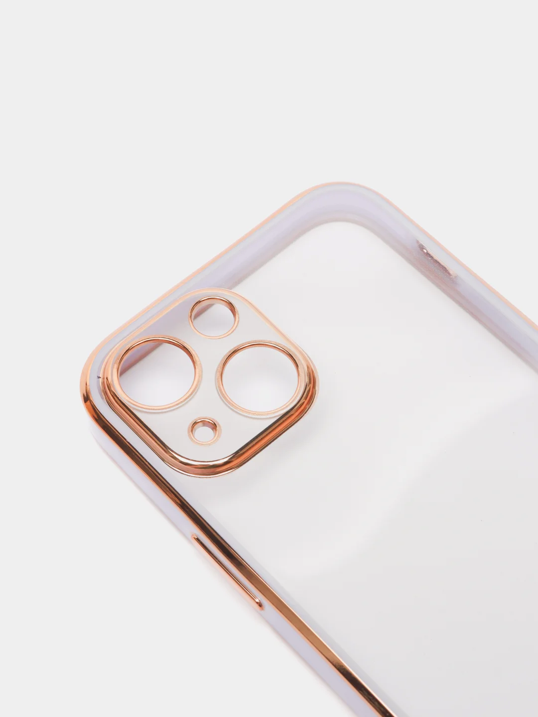 Сиреневый чехол Накладка силиконовая с металическим ободком iPhone 13mini /13 /13pro /13proMax