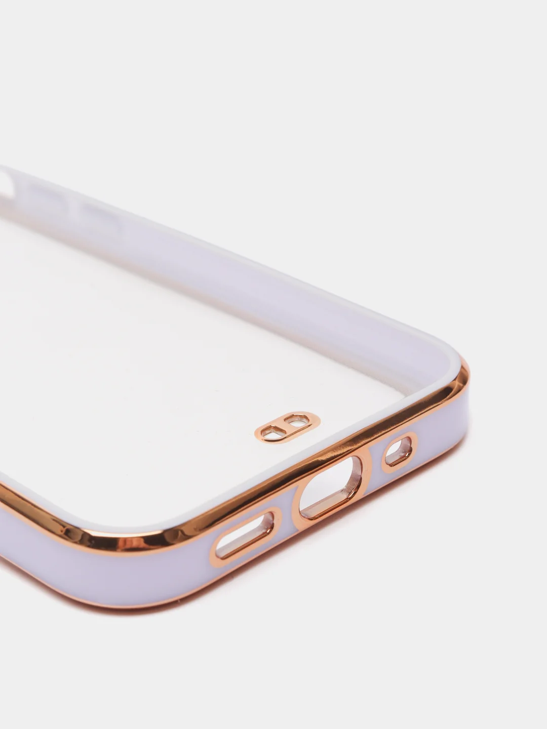 Сиреневый чехол Накладка силиконовая с металическим ободком iPhone 13mini /13 /13pro /13proMax