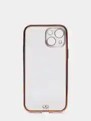 Сиреневый чехол Накладка силиконовая с металическим ободком iPhone 13mini /13 /13pro /13proMax