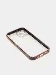 Черный чехол Накладка силиконовая с металическим ободком iPhone 13mini /13 /13pro /13proMax