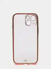 Розовый чехол Накладка силиконовая с металическим ободком iPhone 13mini /13 /13pro /13proMax