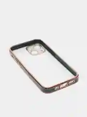 Тёмно-зелёный чехол Накладка силиконовая с металическим ободком iPhone 13mini /13 /13pro /13proMax
