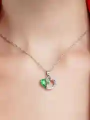 Лайм цепочка женская с подвеской "Сердце"
