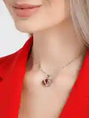 Бежевый цепочка женская с подвеской "Сердце"