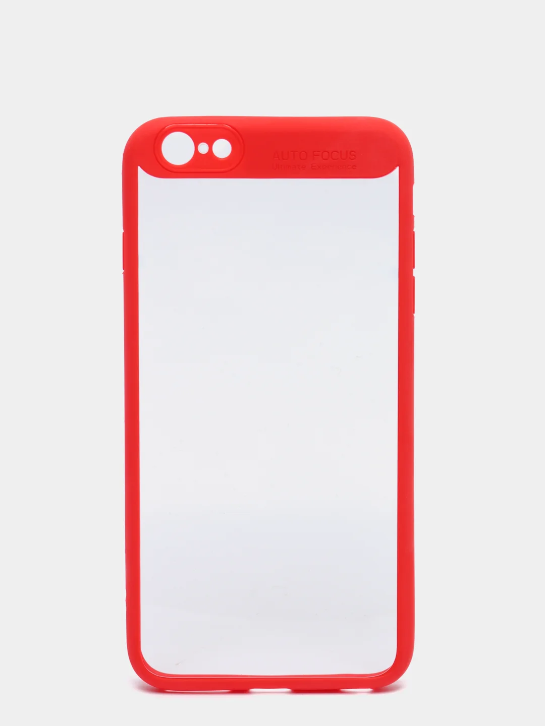 Красный iphone 7 / 8/SE 2020, 7 Plus / 8 Plus, 6/6s, 6 Plus / 6s Plus чехол пластиковый прозрачный