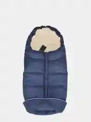 Синий детский зимний меховой конверт